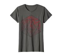 Donjons & Dragons D20 Icône Fill T-Shirt, Femme, Asphalte, 3XL