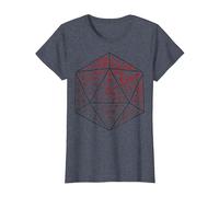 Donjons & Dragons D20 Icône Fill T-Shirt, Femme, Bleu Chiné, M