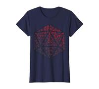 Donjons & Dragons D20 Icône Fill T-Shirt, Femme, Bleu Marine, XS
