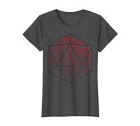 Donjons & Dragons D20 Icône Fill T-Shirt, Femme, Chiné Foncé, 3XL