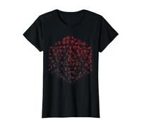 Donjons & Dragons D20 Icône Fill T-Shirt, Femme, Noir, M