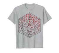 Donjons & Dragons D20 Icône Fill T-Shirt, Homme, Gris Chiné, XL