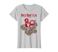Donjons & Dragons Dice Don't Lie T-Shirt, Femme, Argent, XS
