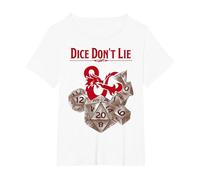 Donjons & Dragons Dice Don't Lie T-Shirt, Femme Grandes Tailles, Blanc, 2X