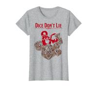 Donjons & Dragons Dice Don't Lie T-Shirt, Femme, Gris Chiné, M