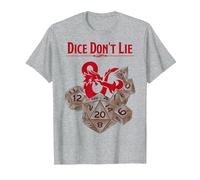 Donjons & Dragons Dice Don't Lie T-Shirt, Homme, Gris Chiné, S