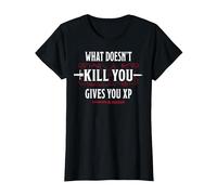 Donjons & Dragons What Doesn't Kill You Gives You XP T-Shirt, Femme, Noir, XS