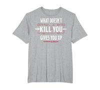 Donjons & Dragons What Doesn't Kill You Gives You XP T-Shirt, Homme Grandes Tailles, Gris Chiné, 4X Tall