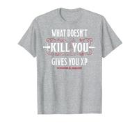 Donjons & Dragons What Doesn't Kill You Gives You XP T-Shirt, Homme, Gris Chiné, 6XL