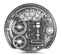 Donjons Engrenage Dés Spinner, 7-en-1 Métallique Spinner de Dés DND, Gyroscope du Bout des Doigts, Cadeaux D&D avec Boîte Cadeau Logo Dragon, Jeu de Rôle, Accessoires de Jeu de Société, Argent Foncé