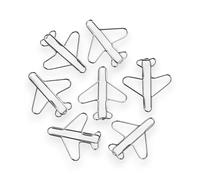 DonJordi Lot de 20 trombones en forme d'avion - Pour tous les pilotes et voyageurs
