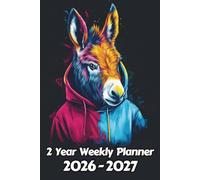 Donkey 2 Year Weekly Planner: 104 Week Sunday to Saturday Calendar | Gift For People Who Love Equine Animals, Mule Lovers | Ideal for Professionals, Students, and Busy Individuals | 6 x 9 Inches | v1