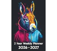 Donkey 2 Year Weekly Planner: 104 Week Sunday to Saturday Calendar | Gift For People Who Love Equine Animals, Mule Lovers | Ideal for Professionals, Students, and Busy Individuals | 6 x 9 Inches | v1
