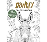 Donkey Coloring Book: Easy and Relaxing Designs for Stress Relief and Fun, A Cute Animal Coloring Book for Donkey Lovers, Perfect Gift Idea