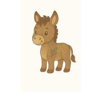 Donkey Cute: Daily planner with a charming embroidered donkey design, ideal for animal lovers and creative minds.