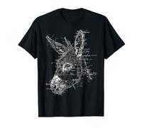 Donkey Dessin Animal Zoo Œuvre d'art Ane T-Shirt