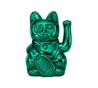 DONKEY Lucky Cat Cosmic Edition Uranus Shiny Teal - Chat Maneki Neko - 15 cm - dans Un Emballage Cadeau (Bleu Sarcelle Brillant)