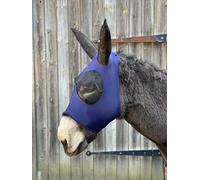Donkey Masque anti-mouches à enfiler avec oreilles (S à XL) (S, bleu marine)
