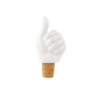 Donkey Products Bouchon de bouteille Thumbs Up Hands, porcelaine, liège, blanc