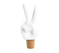 Donkey Products Bouchon de vin Peace Hands, Bouchon de vin, bouchon porcelaine liège blanc