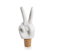 Donkey Products Bouchon de vin Peace Hands, Bouchon de vin, bouchon porcelaine liège blanc