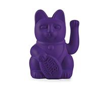 DONKEY Products Lucky Cat 330465 Chat Porte-Bonheur en Plastique Violet 15 cm