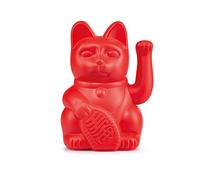 DONKEY Products - Lucky Cat Red - Chat Angulaire Rouge | Chat décoratif Japonais dans Un élégant Ton Mat 15 cm de Haut