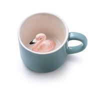 Donkey Products Mug Animal Freddie, Mug avec Flamingo, Mug Animal, Porcelaine