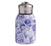 Donkivvy Bouteille isotherme en acier inoxydable à double paroi de 300 ml, petite gourde isotherme, conserve les boissons chaudes et froides, chaud froid 24h, bouteille de boisson portable (E)