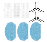 Donkivvy Lot de 10 brosses latérales pour aspirateur Robot pour Cecotec pour Conga 999 pour X-Treme, 4 brosses latérales, 3 filtres HEPA, 3 Chiffons