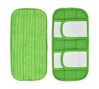 Donkivvy Lot de 2 serpillères réutilisables en microfibre pour balai pour Swiffer - Tampons de nettoyage de sol durables et lavables - Recharges de rechange pour tête de balai de 30,5 cm