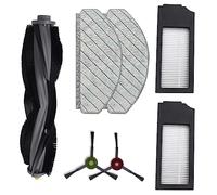 Donkivvy Lot de 7 brosses à rouleaux filtrantes pour aspirateur robot pour Ecovacs pour Deebot pour X1 Plus, 1 brosse à rouleau principale, 2 filtres, 2 brosses latérales, 2 chiffons de nettoyage