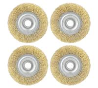 Donlala Gloria Multibrush Lot de 4 brosses à joints compatibles avec Gloria Multibrush et Weedbrush - Brosse à joints de jardin - 10 cm de diamètre - Brosse en laiton de qualité supérieure