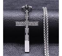 Donley - Collier - Croix - Jésus - Cubain - Don - Argent - Argent - Petit - Que ton règne vienne