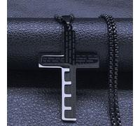 Donley - Collier - Croix - Jésus - cubain - don - noir - noir - que ton règne vienne