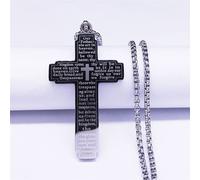 Donley - Collier - Croix - Jésus - Cubain - Don - Noir - Noir - Que ton règne vienne - large