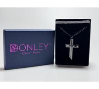 Donley - Collier noir - Croix - Jésus - Cubain - Don - Argent - Argent - Jésus Croix - Texte biblique EPH 6.11 - Noir
