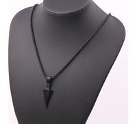 Donley - Flèche - Collier punk - Collier rock - Collier Spearhead - Gothique - non binaire - Triangle vintage - Hip Hop - Punk - Colliers punk à pendentif flèche - Flèche noire