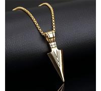 Donley - Holy Arrow - Cuban Spearhead - Collier Punk - Collier Rock - Collier Spearhead - Gothique - non binaire - triangle vintage - hip hop - punk - Pendentif Flèche Punk - Colliers Flèche Or