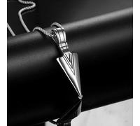 Donley - Sainte Flèche - Pointe de lance cubaine - Collier punk - Collier rock - Collier pointe de lance - Gothique - non binaire - Triangle vintage - Hip Hop - Punk - Colliers pendentif flèche punk -