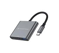 DONN18G station d'accueil Avec fil USB 3.2 Gen 1 (3.1 Gen 1) Type-C Gris