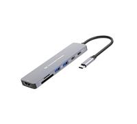 Conceptronic Station d'accueil DONN28G USB-C (USB 3.2 Gen1) HDMI, 2xUSB-A, 2xUSB-C, SD/TF, Gris