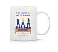 Donna And The Dynamos Mamma Mia Here We Go Again Tasse à Thé à Café En Céramique Classique Blanc Noir Rose Magie 330ml