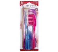 Donna Collection Assortiment de peignes familiaux 6 pices, couleurs assorties
