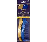 DONNA Lot de 2 peignes de qualité supérieure pour tous les types de cheveux, peigne de coiffure pour femme, homme et salon de coiffure, kaki, bleu