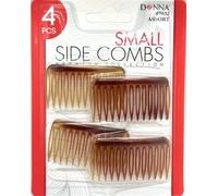 DONNA Peignes de poche latéraux, petits peignes latéraux, parfaits pour tous les types de cheveux, peigne de coiffure pour femme, homme, pratique à utiliser au quotidien, 1 pièce de couleur marron