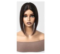 Donne Capelli Base en dentelle mono 8 x 12 cm, postiches de 25 cm, clips for cheveux fins for femmes Extensions de cheveux(Black)