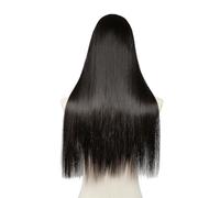 Donne Capelli Extension de cheveux synthétiques à clipser en U de 24 pouces - Cheveux naturels épais et longs et raides Extensions de cheveux(Off Black)