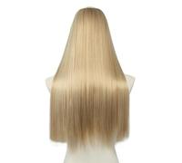 Donne Capelli Extension de cheveux synthétiques à clipser en U de 24 pouces - Cheveux naturels épais et longs et raides Extensions de cheveux(Model Color)