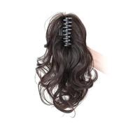 Donne Capelli Extensions de queue de cheval synthétiques à pince for queue de cheval de 12 pouces, queue de cheval courte et bouclée, pince à cheveux for femmes Extensions de cheveux(Chocolate Brown)